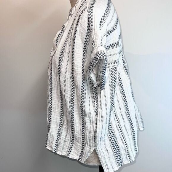 NWOT Madewell Lightspun Lakeline Popover Shirt Jacquard Sz XXS - Picture 9 of 11